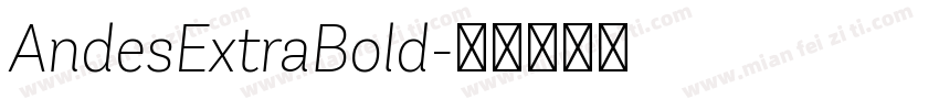 AndesExtraBold字体转换