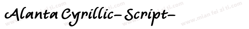 AlantaCyrillic-Script字体转换