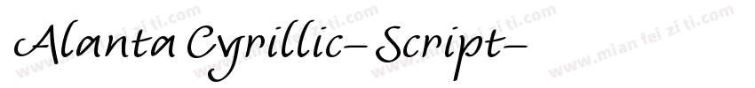 AlantaCyrillic-Script字体转换