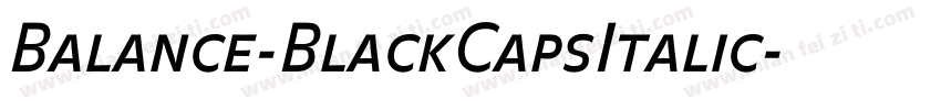 Balance-BlackCapsItalic字体转换