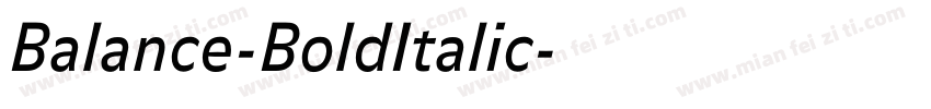 Balance-BoldItalic字体转换