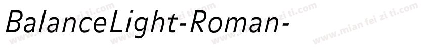 BalanceLight-Roman字体转换