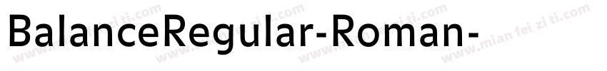 BalanceRegular-Roman字体转换