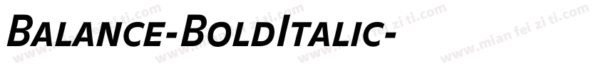 Balance-BoldItalic字体转换