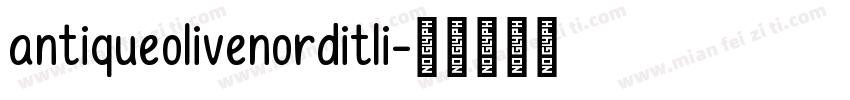 antiqueolivenorditli字体转换