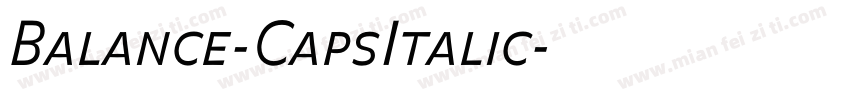 Balance-CapsItalic字体转换