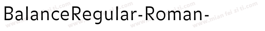 BalanceRegular-Roman字体转换