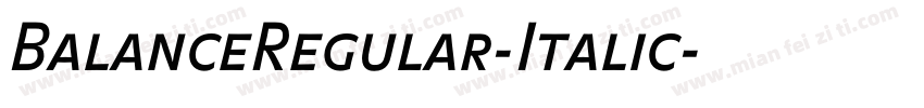 BalanceRegular-Italic字体转换