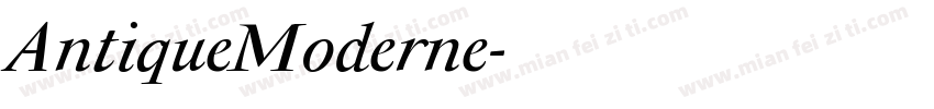 AntiqueModerne字体转换