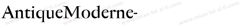 AntiqueModerne字体转换