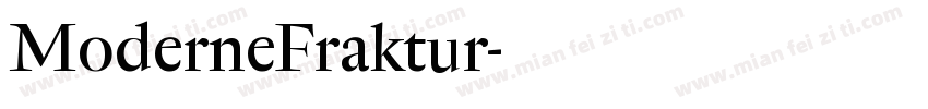ModerneFraktur字体转换