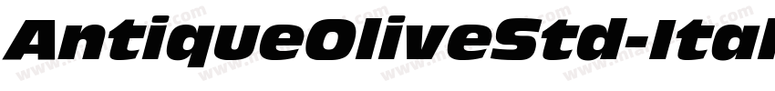 AntiqueOliveStd-Italic字体转换