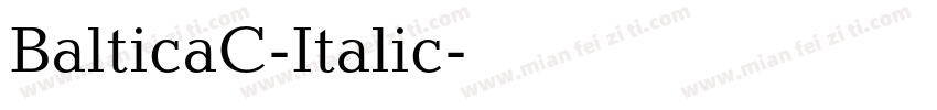 BalticaC-Italic字体转换