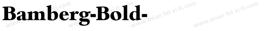 Bamberg-Bold字体转换