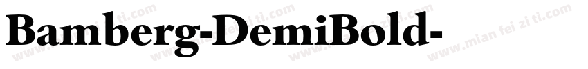 Bamberg-DemiBold字体转换