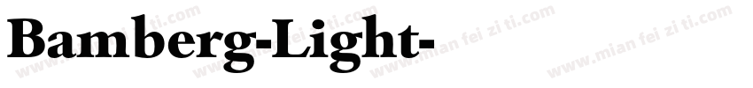 Bamberg-Light字体转换