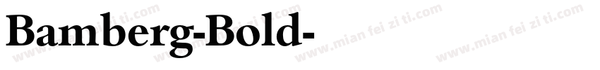 Bamberg-Bold字体转换