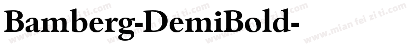 Bamberg-DemiBold字体转换