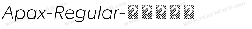 Apax-Regular字体转换