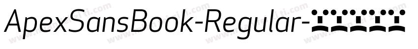 ApexSansBook-Regular字体转换