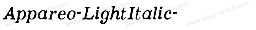 Appareo-LightItalic字体转换