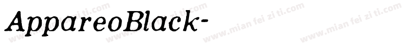AppareoBlack字体转换