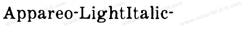 Appareo-LightItalic字体转换