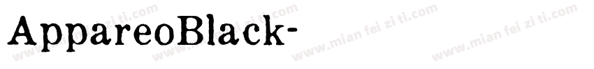AppareoBlack字体转换