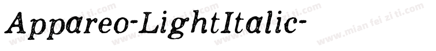 Appareo-LightItalic字体转换
