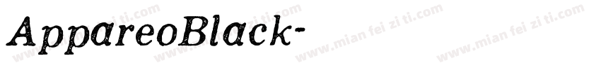 AppareoBlack字体转换
