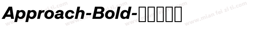 Approach-Bold字体转换