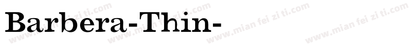 Barbera-Thin字体转换