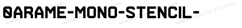 0Arame-Mono-Stencil字体转换