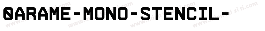 0Arame-Mono-Stencil字体转换