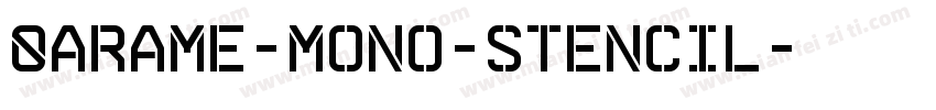 0Arame-Mono-Stencil字体转换
