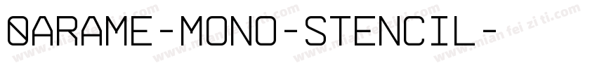 0Arame-Mono-Stencil字体转换