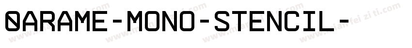 0Arame-Mono-Stencil字体转换