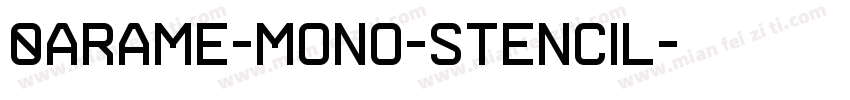 0Arame-Mono-Stencil字体转换