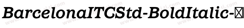 BarcelonaITCStd-BoldItalic字体转换