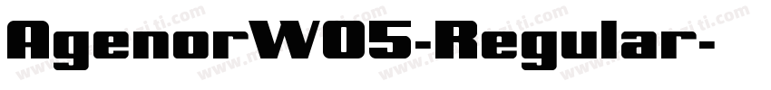 AgenorW05-Regular字体转换