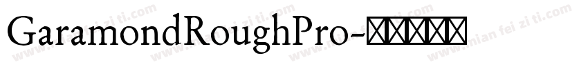 GaramondRoughPro字体转换