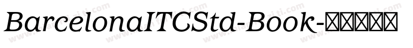 BarcelonaITCStd-Book字体转换
