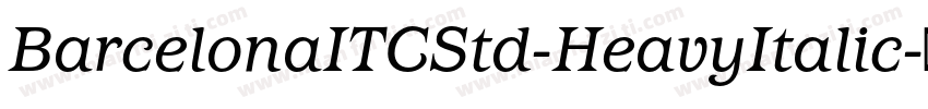 BarcelonaITCStd-HeavyItalic字体转换