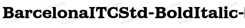 BarcelonaITCStd-BoldItalic字体转换