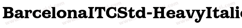 BarcelonaITCStd-HeavyItalic字体转换