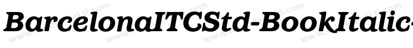 BarcelonaITCStd-BookItalic字体转换