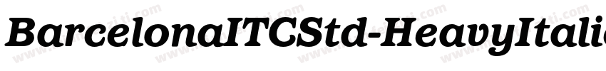 BarcelonaITCStd-HeavyItalic字体转换