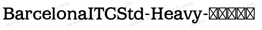 BarcelonaITCStd-Heavy字体转换