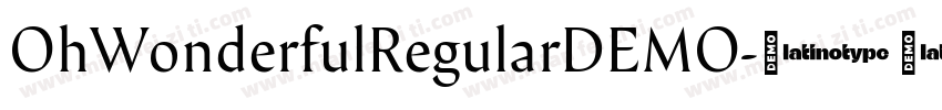 OhWonderfulRegularDEMO字体转换