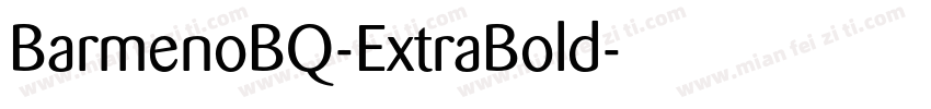 BarmenoBQ-ExtraBold字体转换
